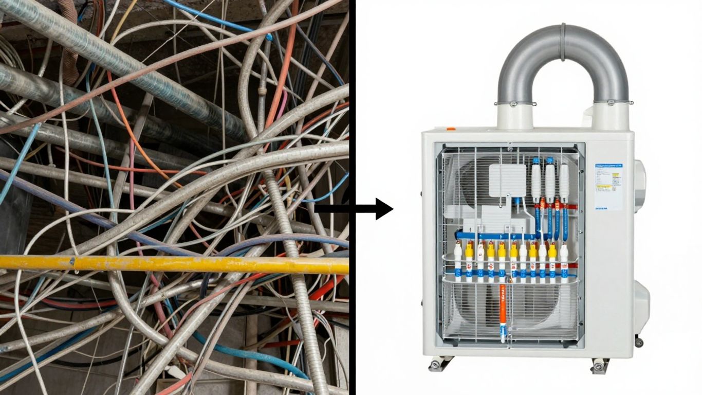 Organized vs. disorganized HVAC system components