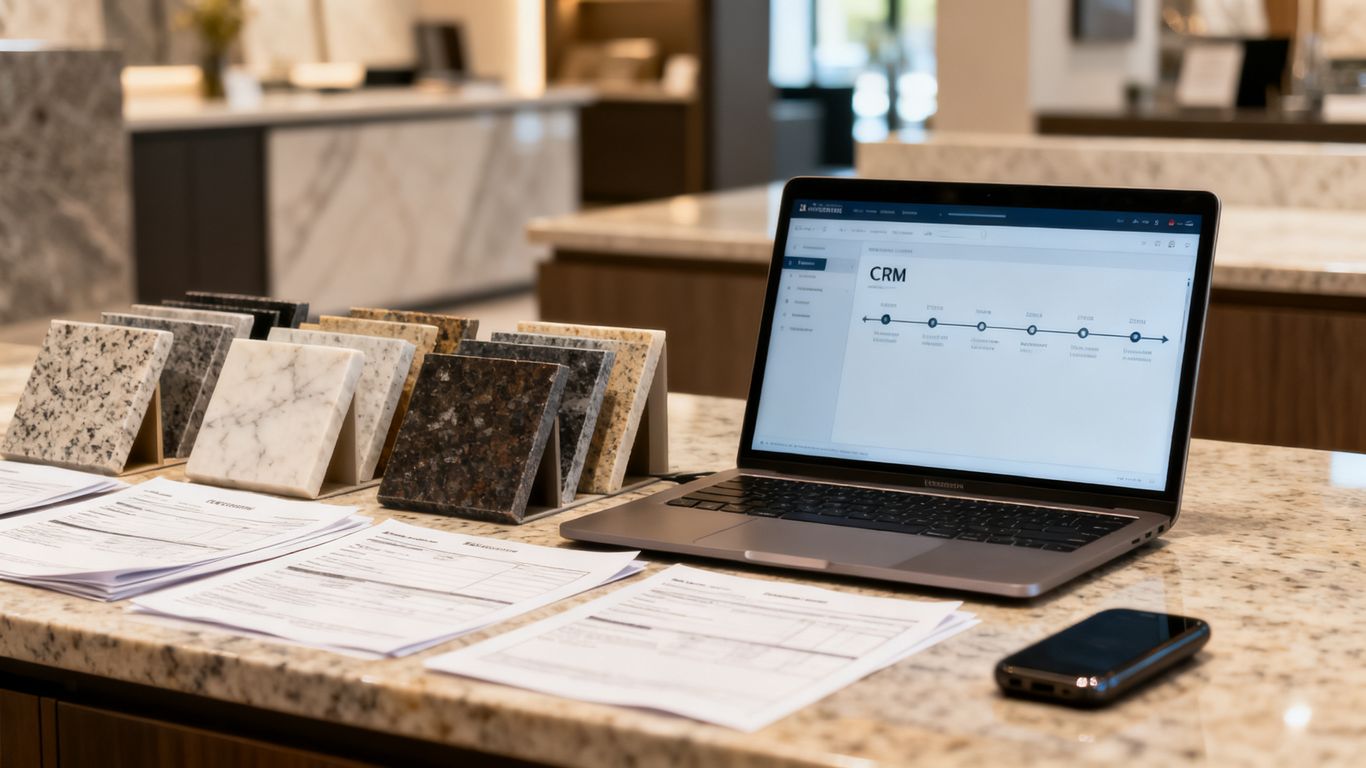 CRM timeline for countertop estimate follow-up