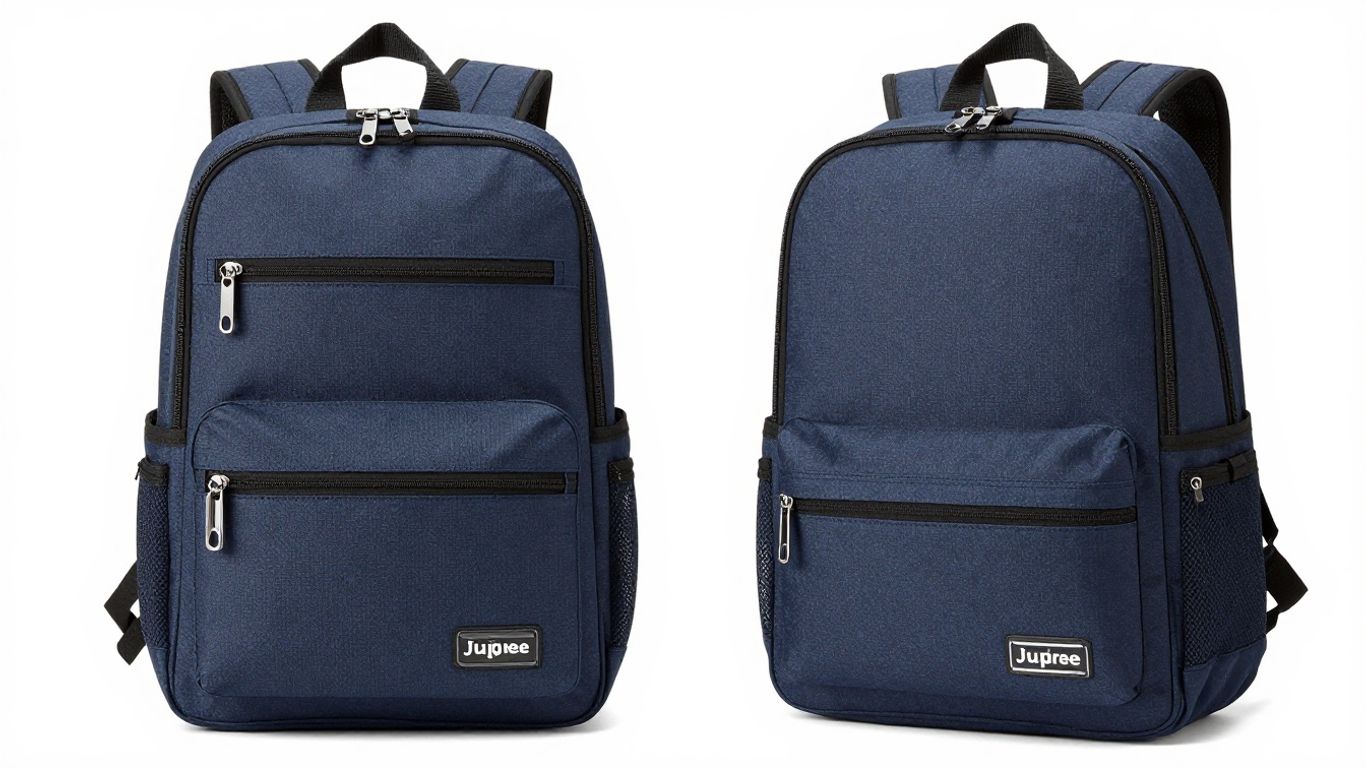 Jujube diaper bag backpack with organized compartments.
