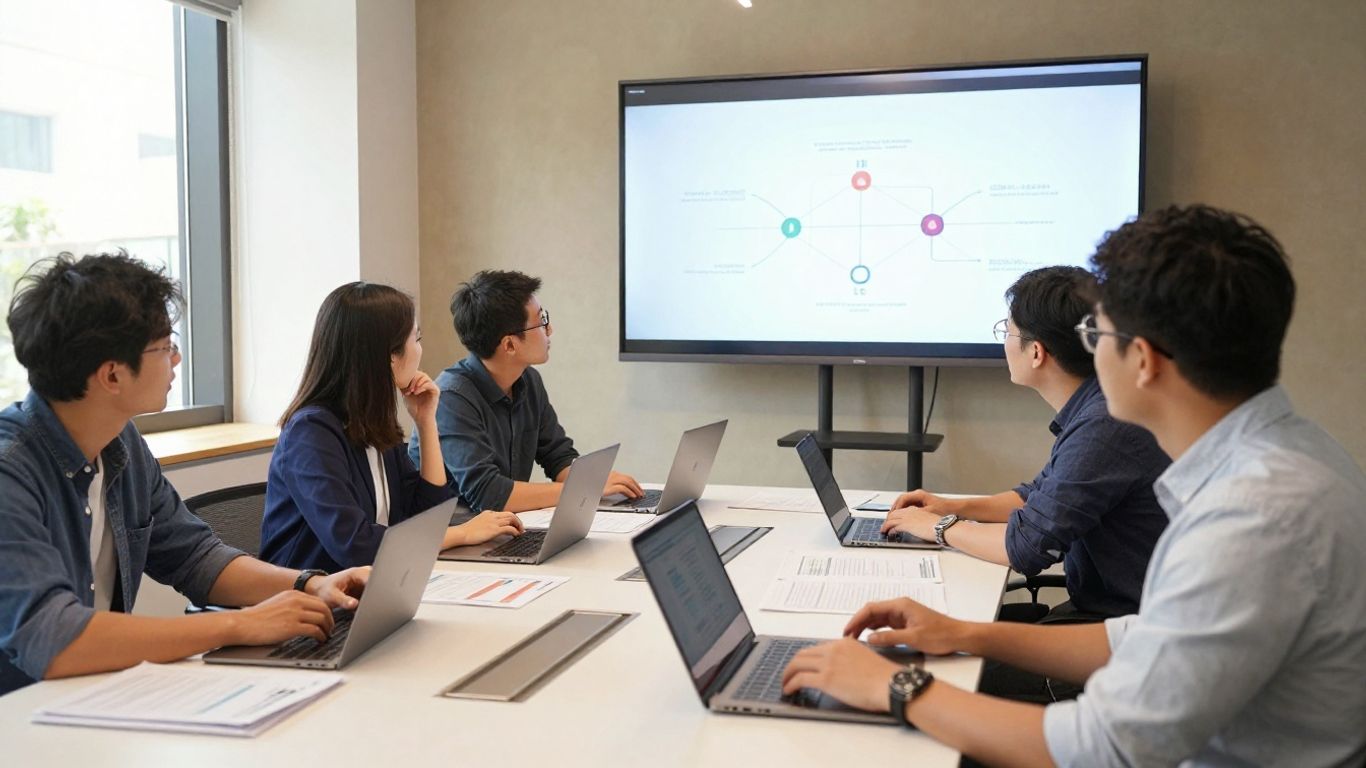 SEO team planning an AI search strategy