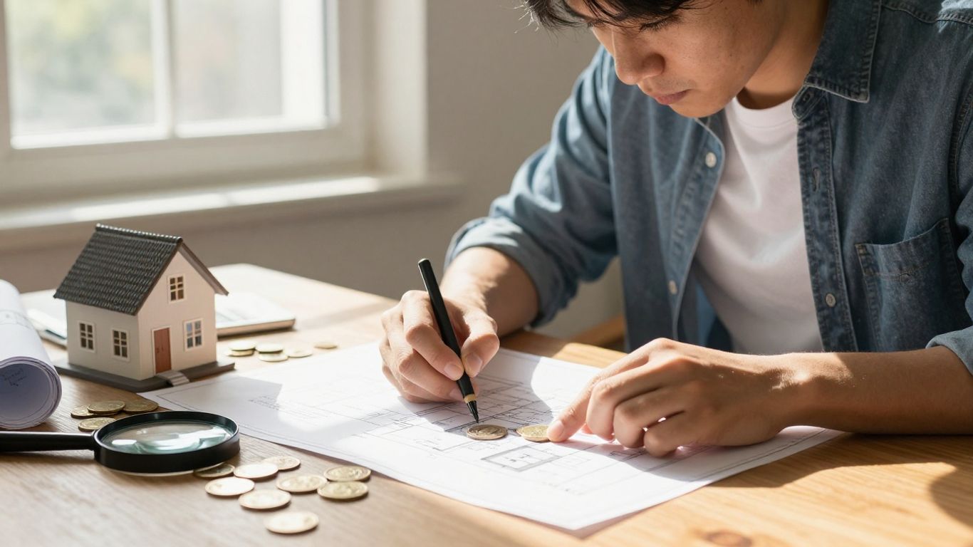 Persona buscando seguro de hogar barato.