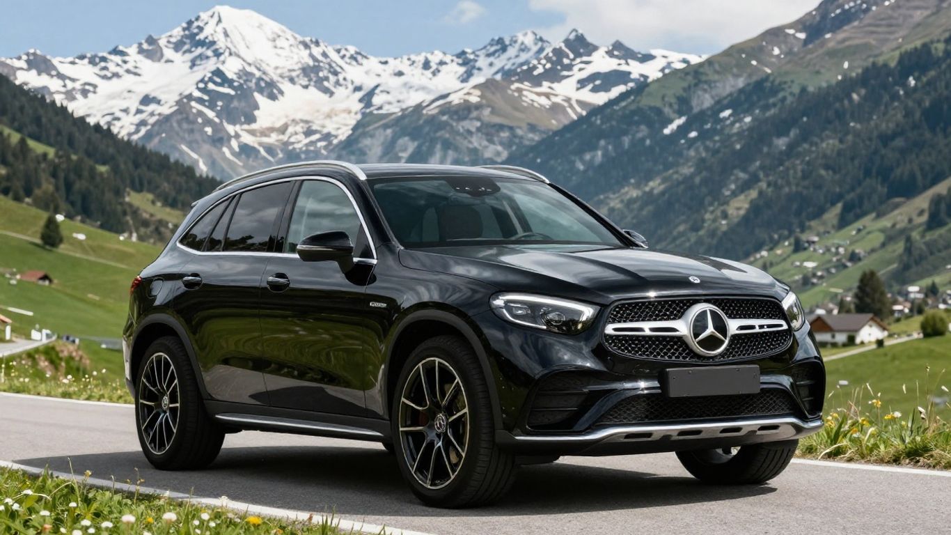 Mercedes-AMG GLC auf Schweizer Bergstraße