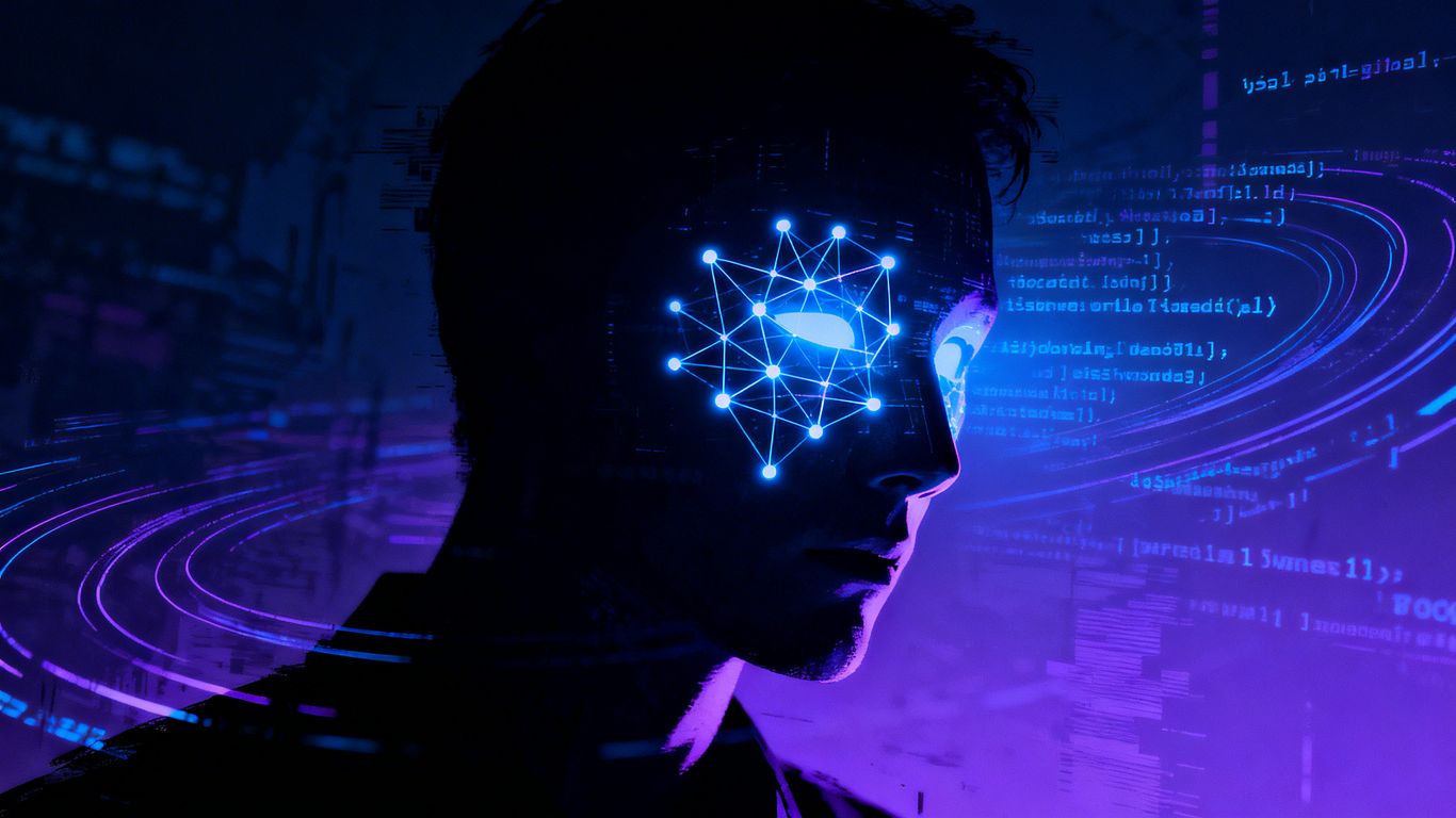 Digital mask dissolving to reveal anonymous online identity.