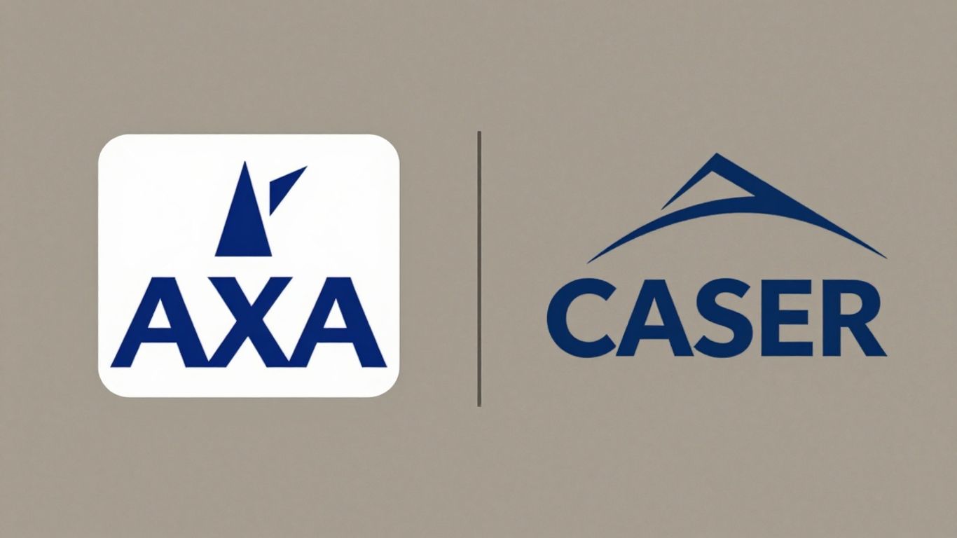 Logos de AXA y CASER para seguro de hogar.