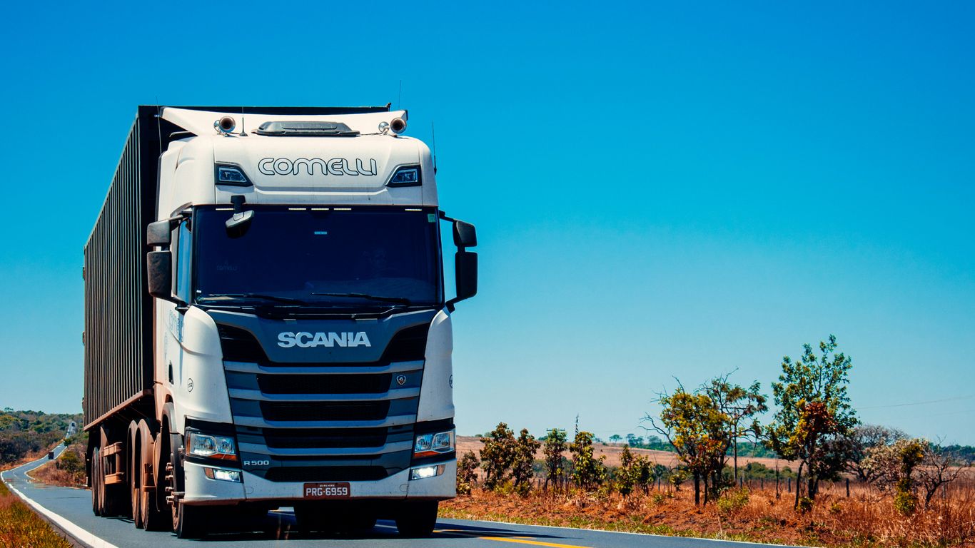 Freight truck near Singapore checkpoint