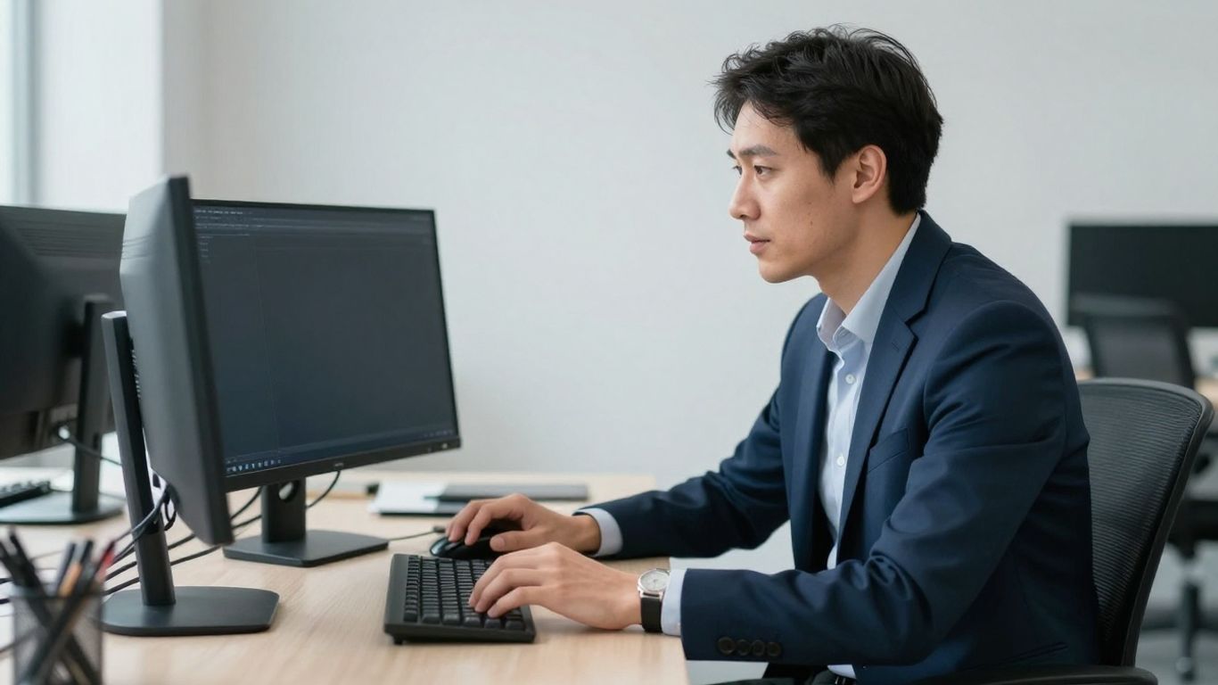 Personalteam prüft geschützte digitale Arbeitsabläufe