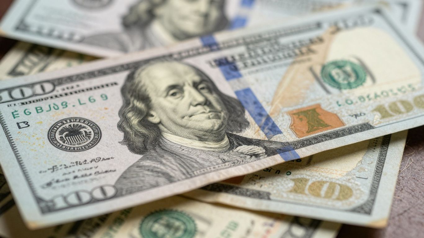 Stack of old U.S. dollar bills