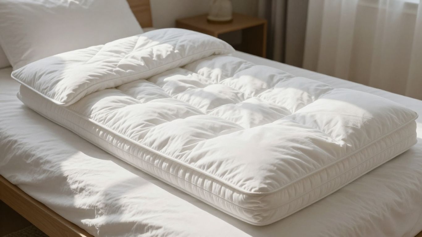 Plush Parachute mattress topper on a bed.