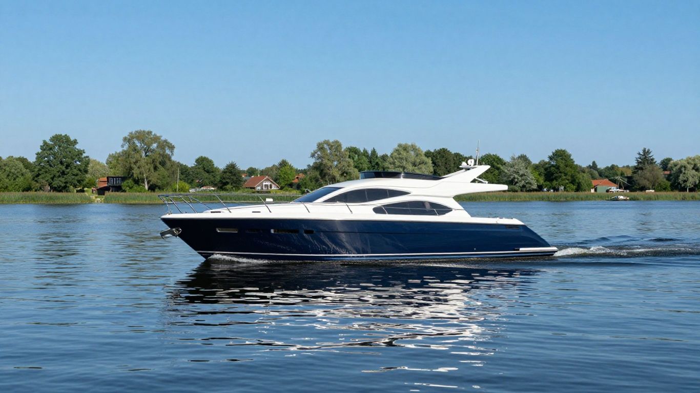 Jacht op een meer in Friesland