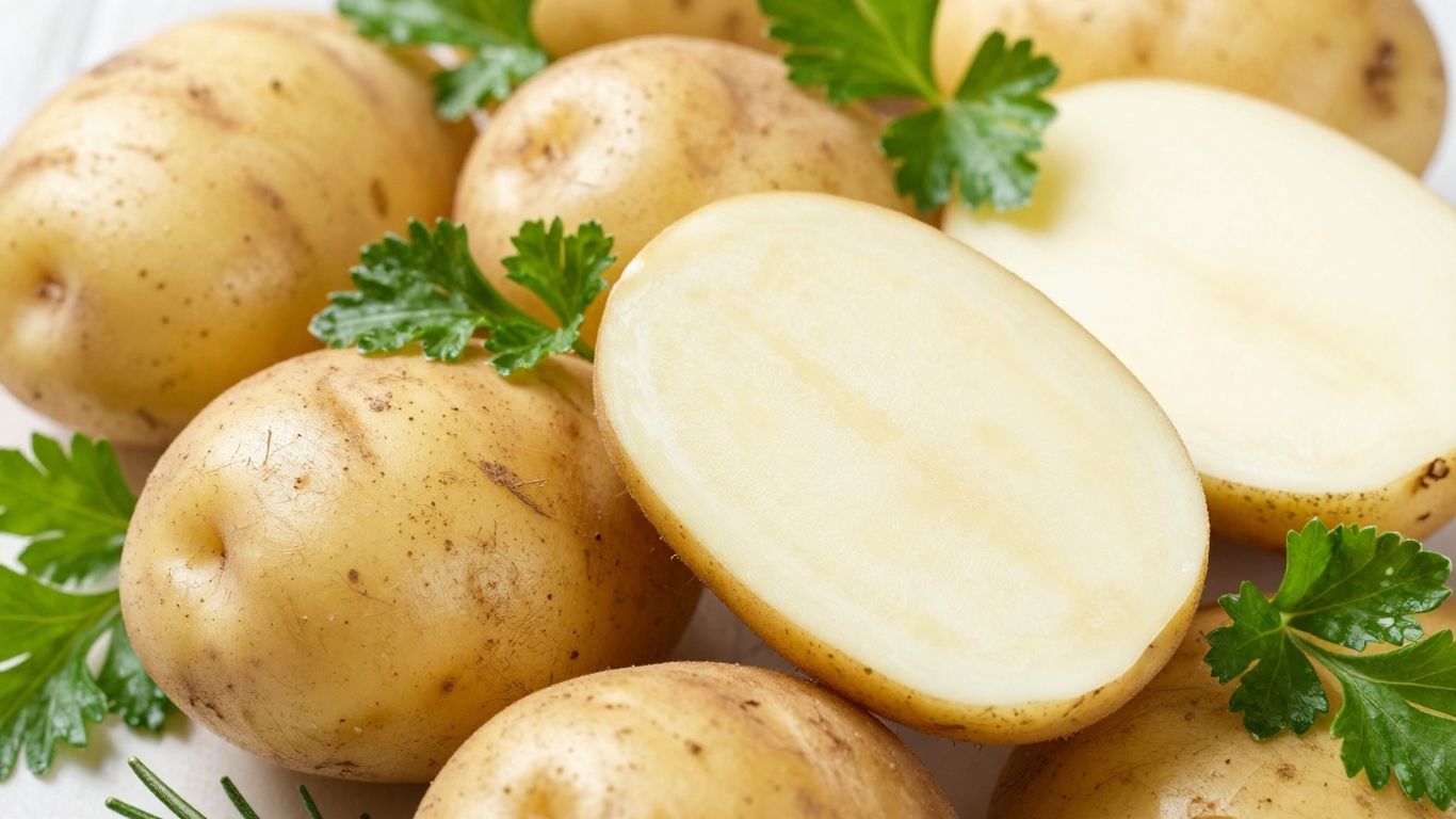 Biologische aardappelen met verse kruiden