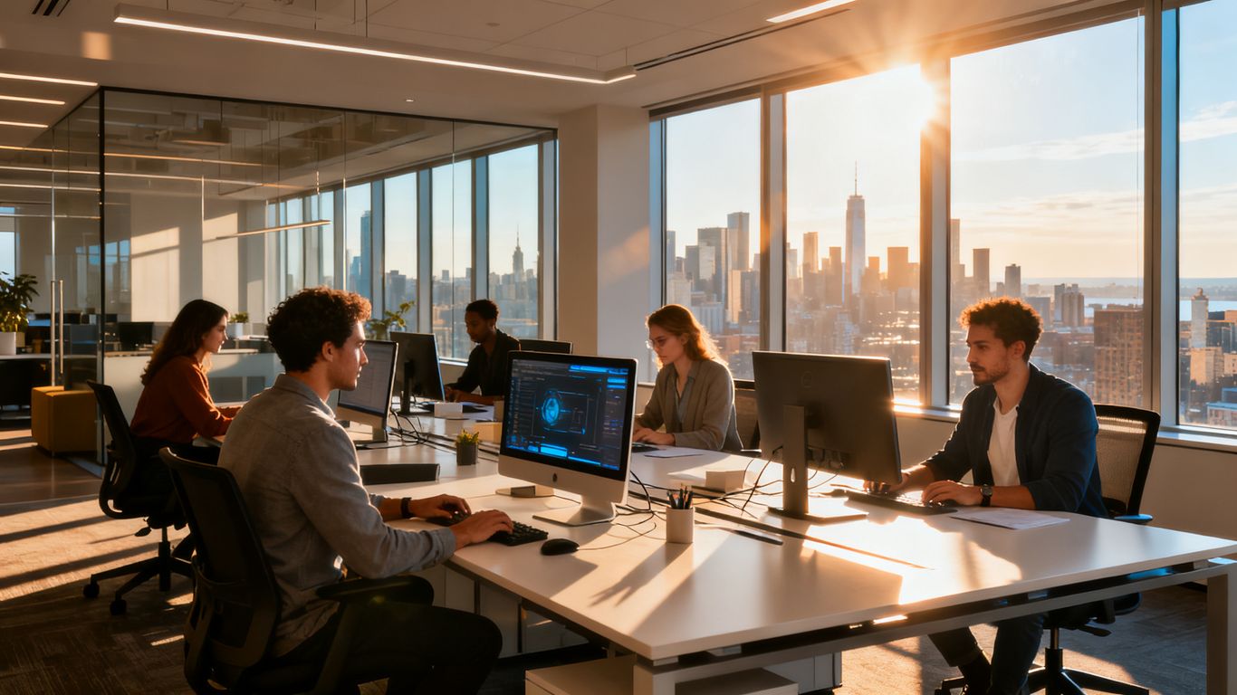 Tampa IT services team collaborating in modern office