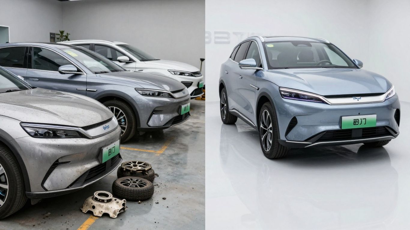 BYD car parts: used vs. new comparison.