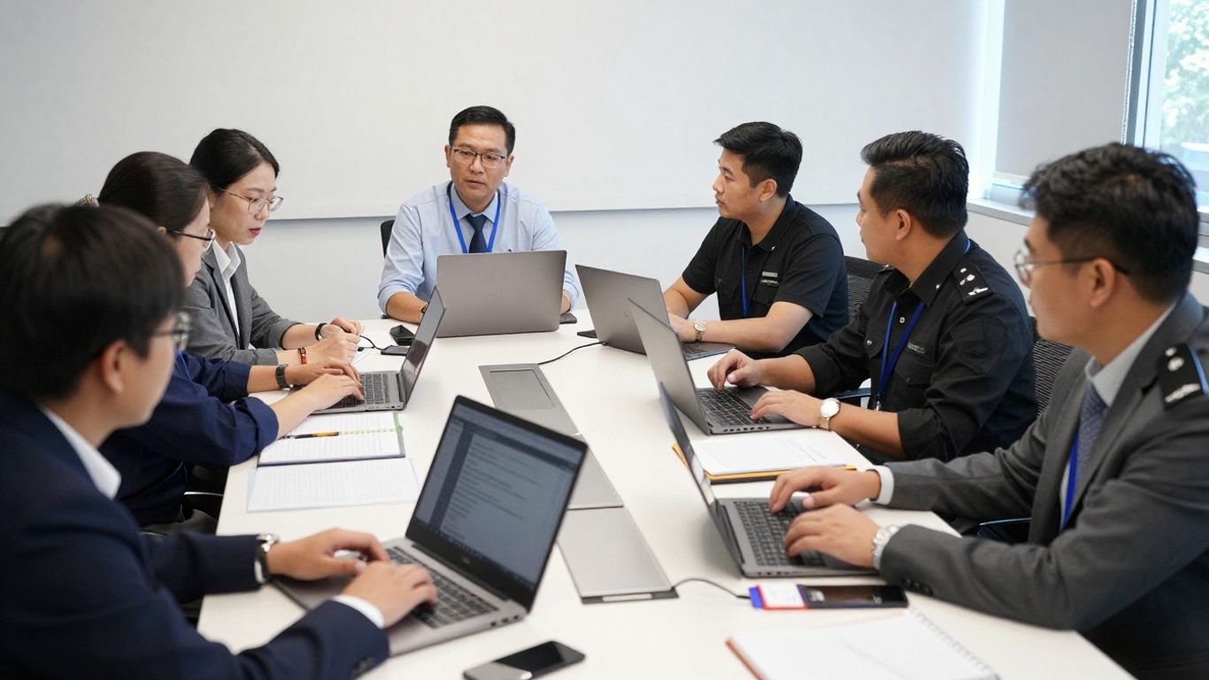 Team reviewing partner portal access roles