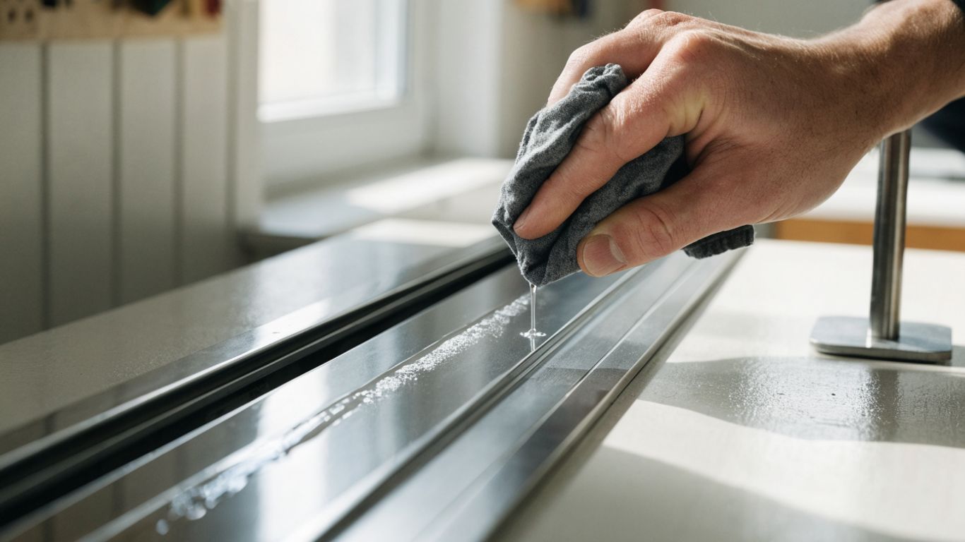 Careful application of lubricant to a clean moving part