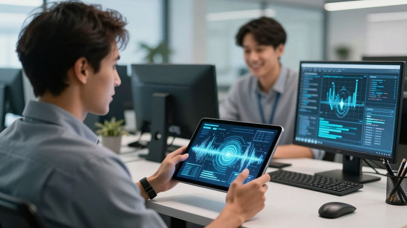 AI sales follow-up in a modern business setting.