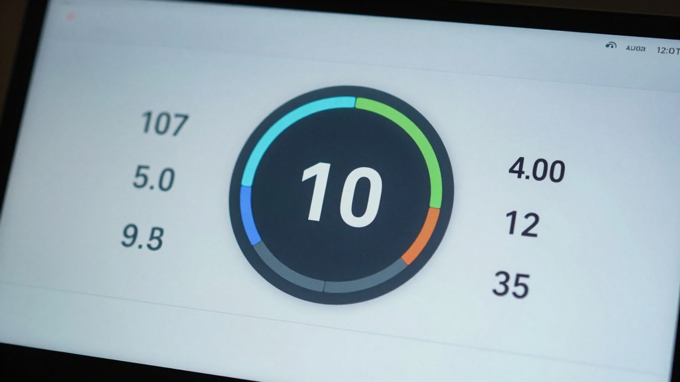 Digital dashboard with key performance indicators and real-time tracking.