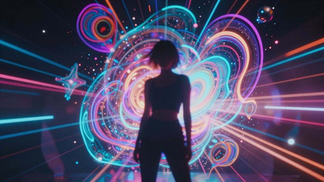 AI music video creation scene
