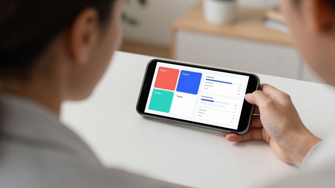 User checking insights on a screen