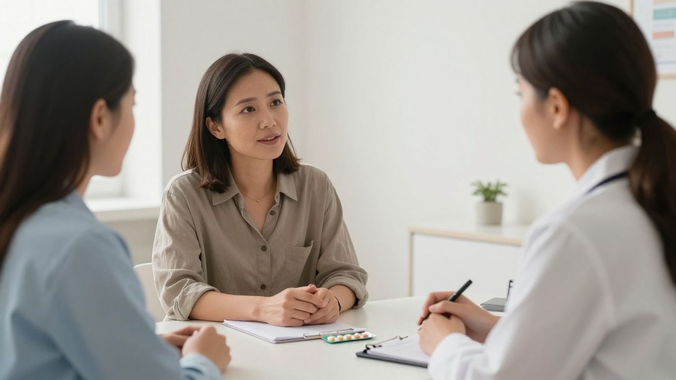 Conversa sobre saúde e contracepção em consultório