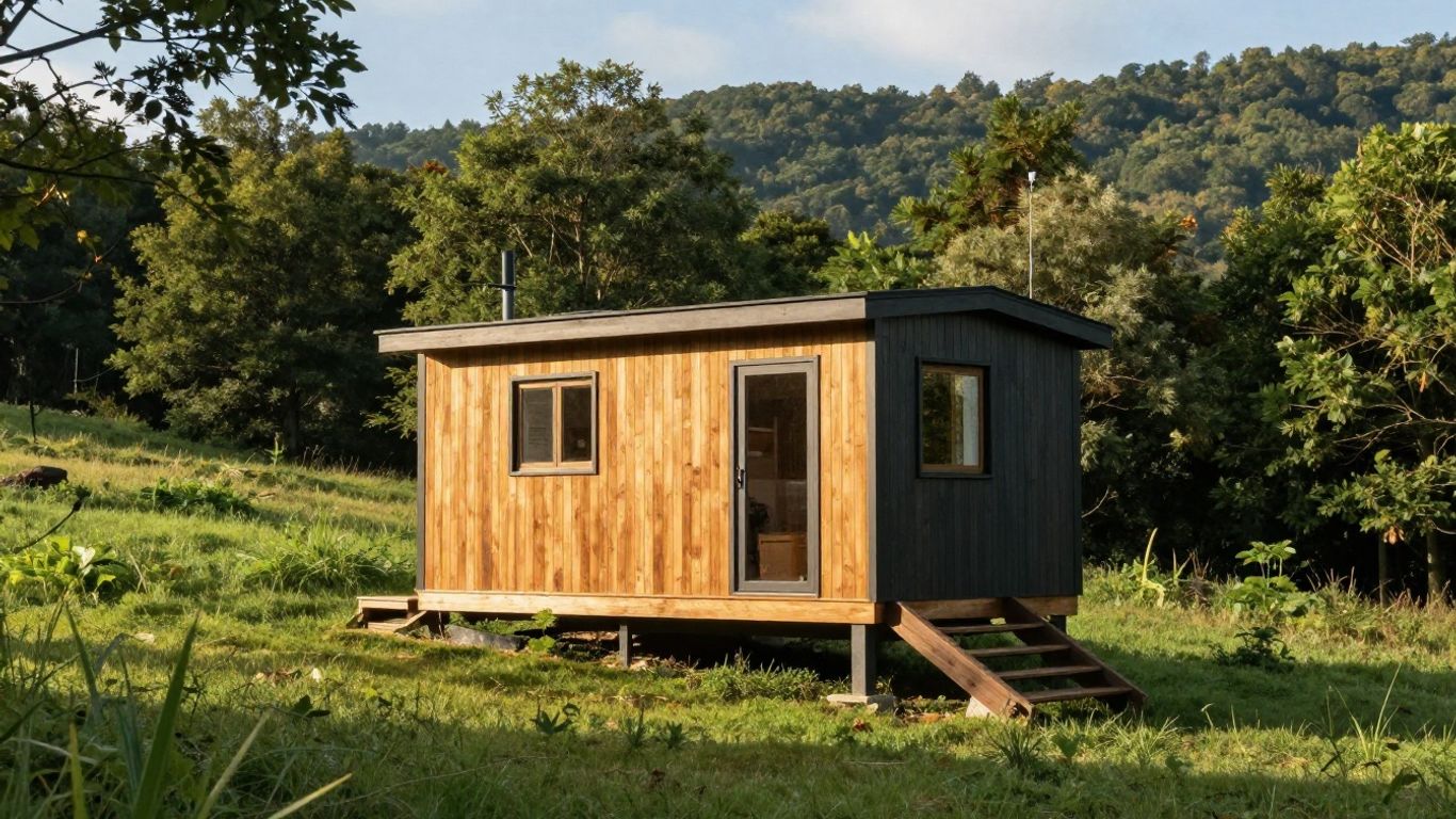 Kentucky tiny house in a scenic landscape.