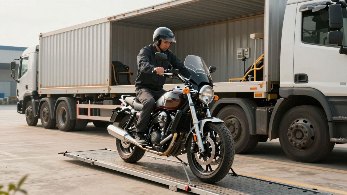 Route planning and motorcycle transport preparation