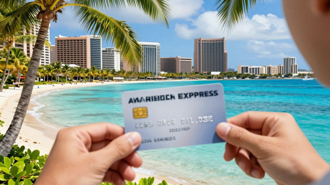 American Express cardholder enjoying a luxury travel destination.