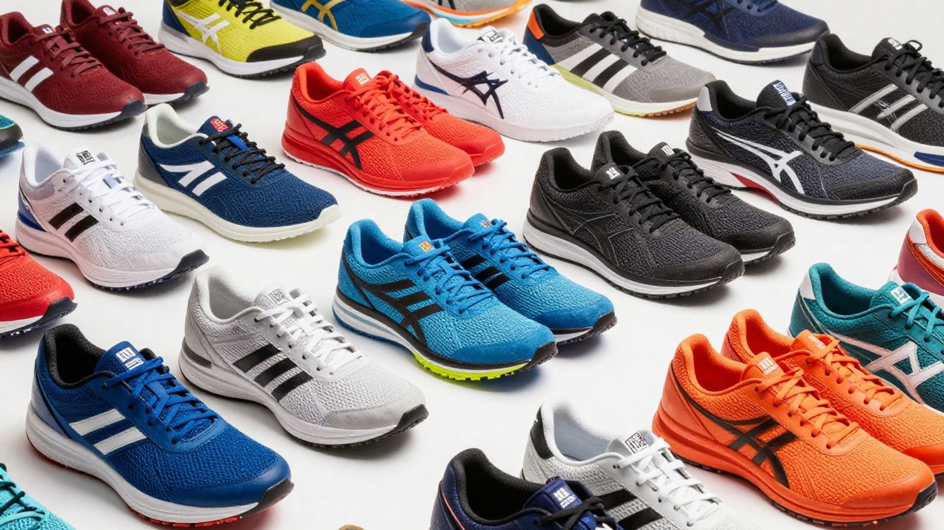 Pantofi sport bărbați în diverse culori și modele.