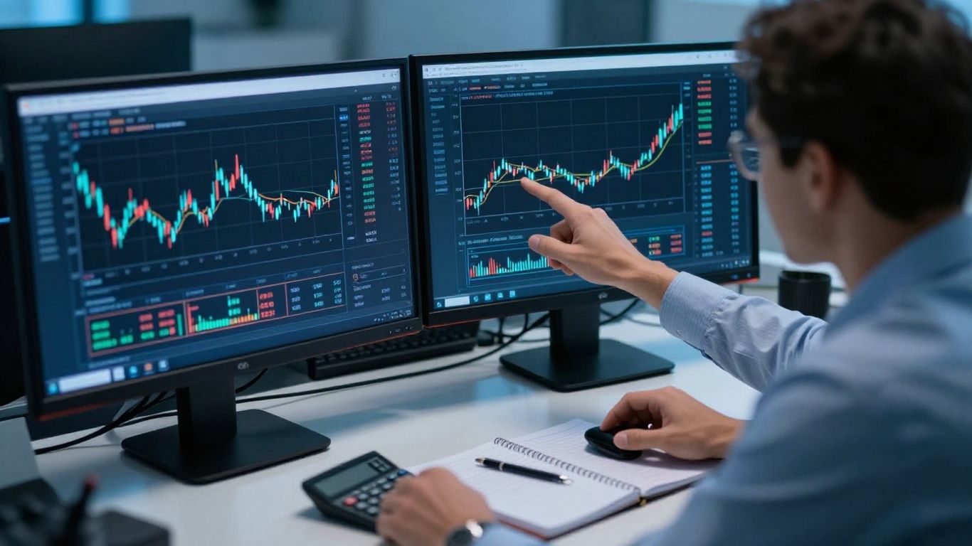 Trader reviewing futures risk controls