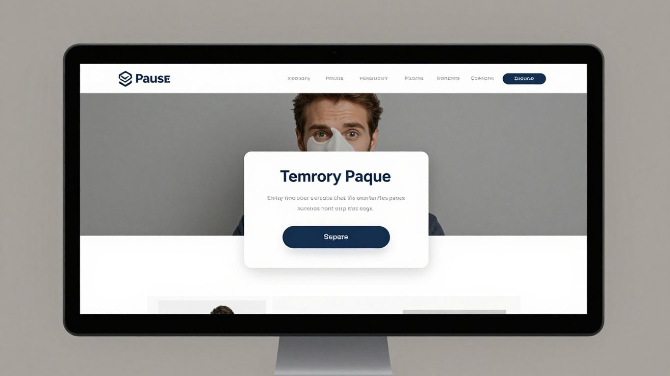 Page de maintenance d'un site web avec un message d'attente.