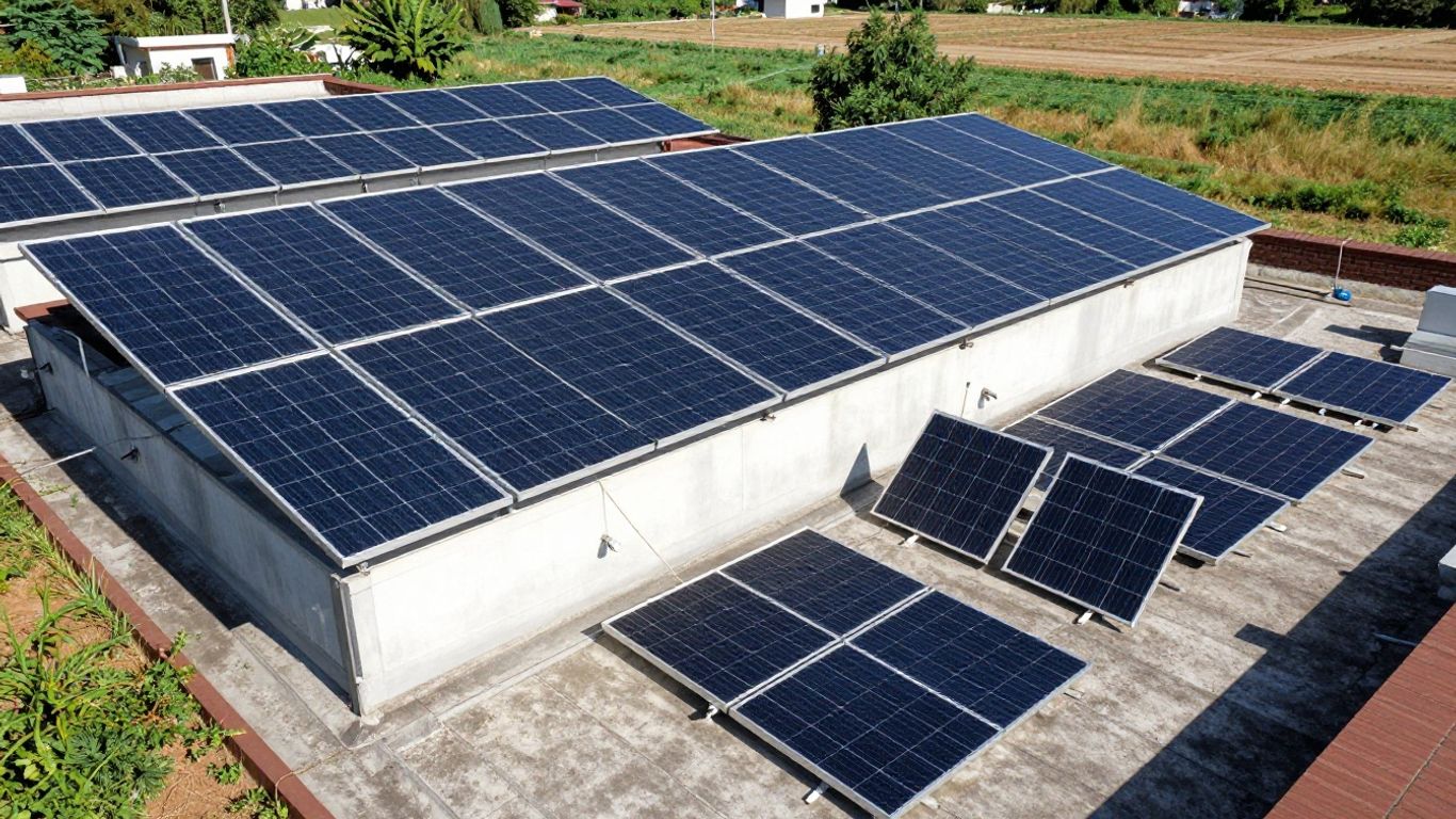 Kit solaire complet vs modules indépendants sur un toit.