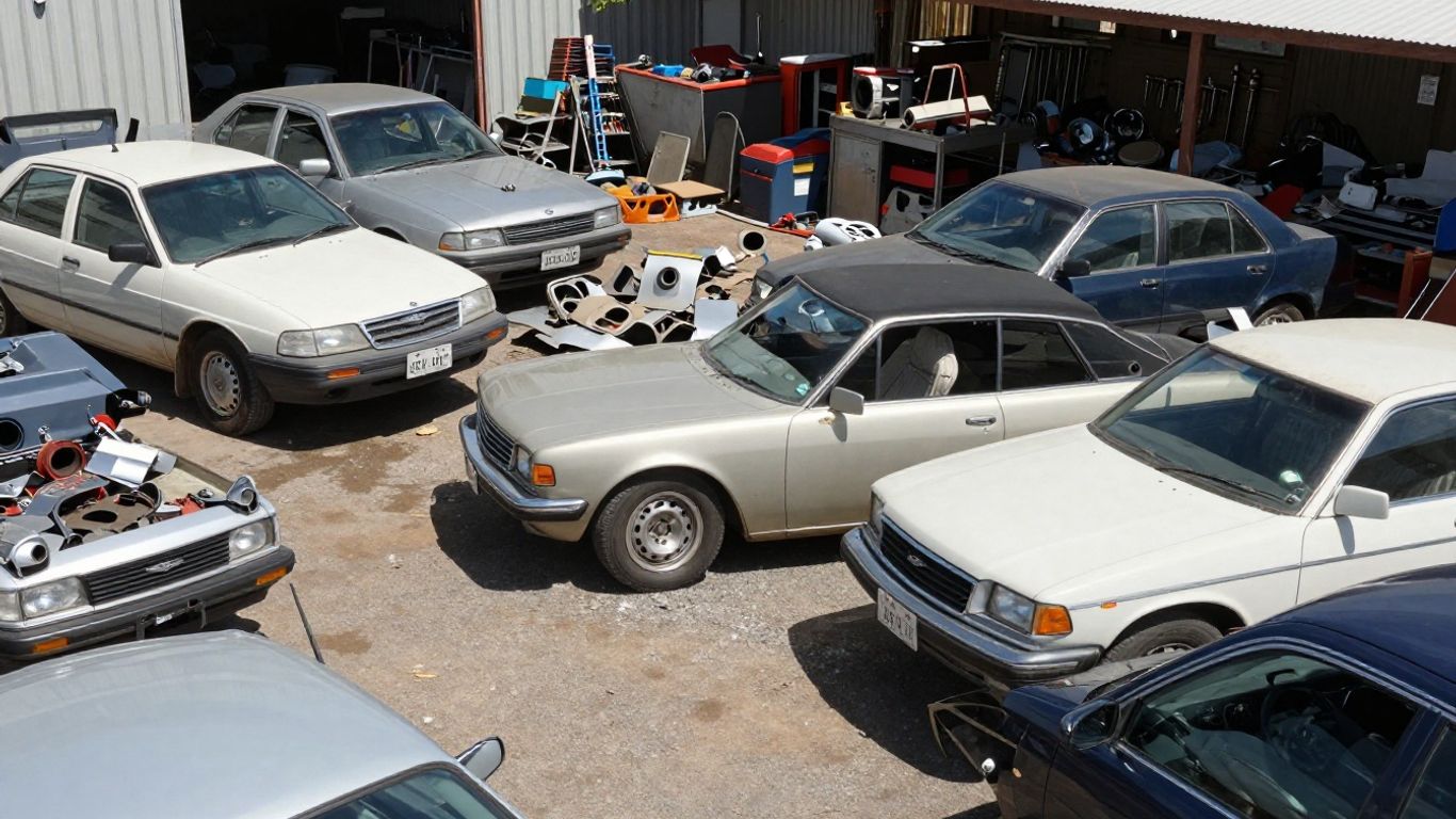 Chrysler cars and parts at Canberra salvage yard