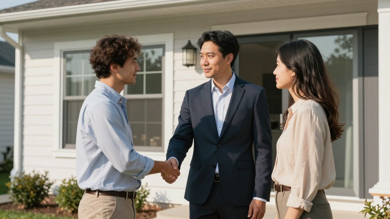 Pennsylvania real estate agent shaking hands with client.