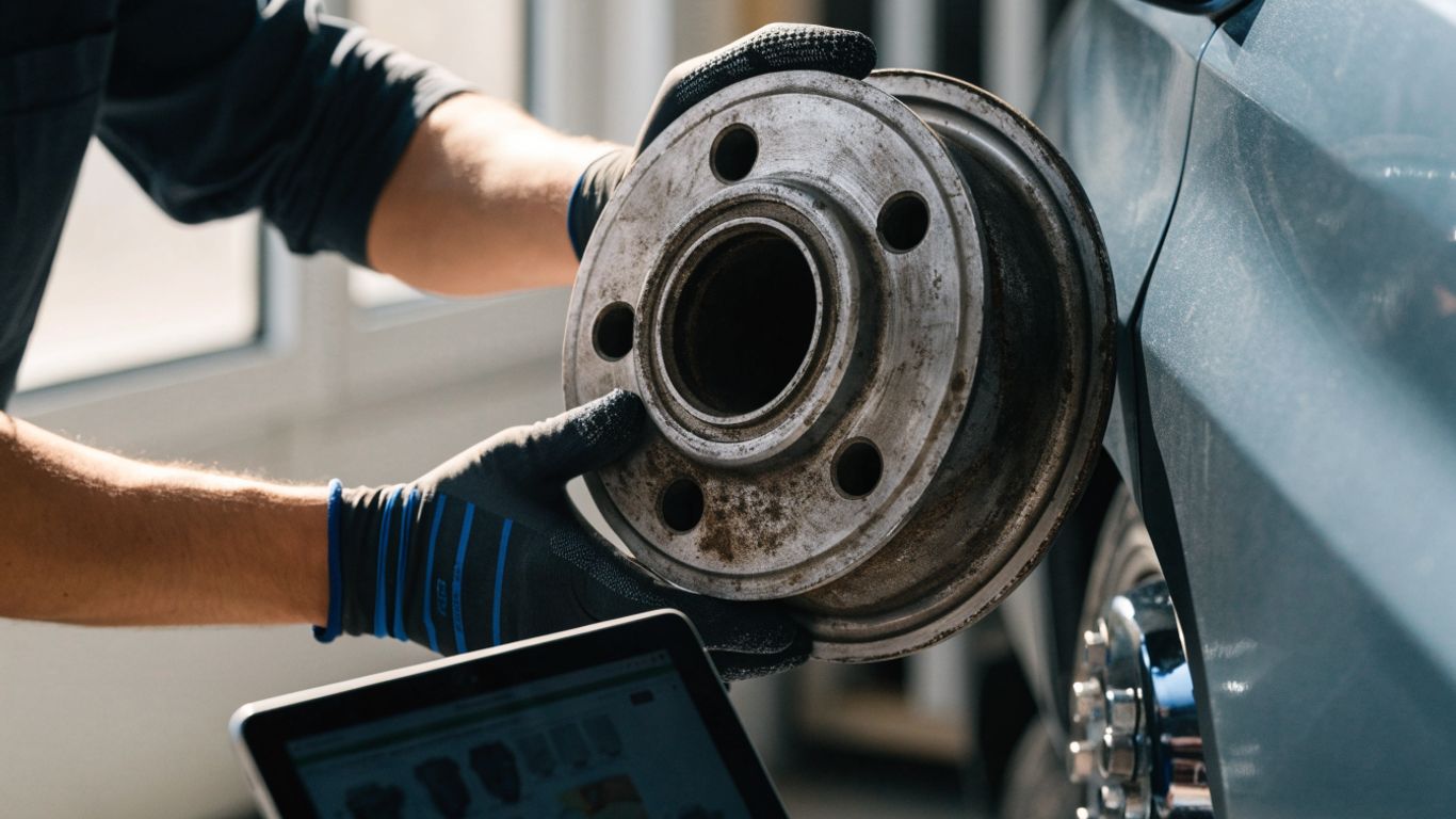 Technician comparing a Chery hub with vehicle specifications