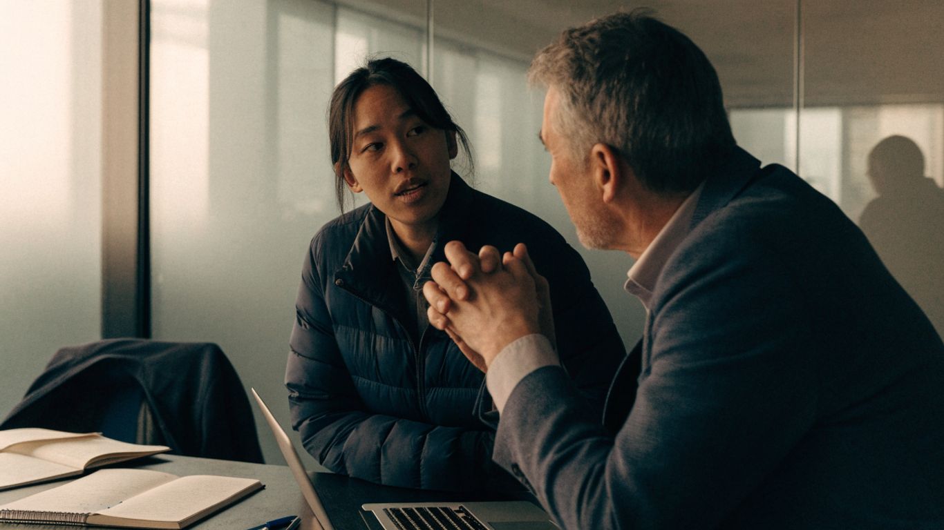 Executive team discussing revenue priorities in a meeting
