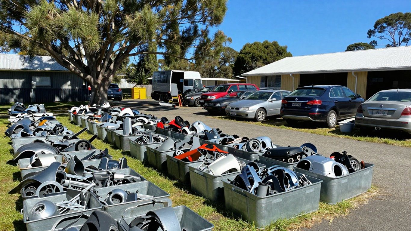 Local Geelong auto recycling facility yard