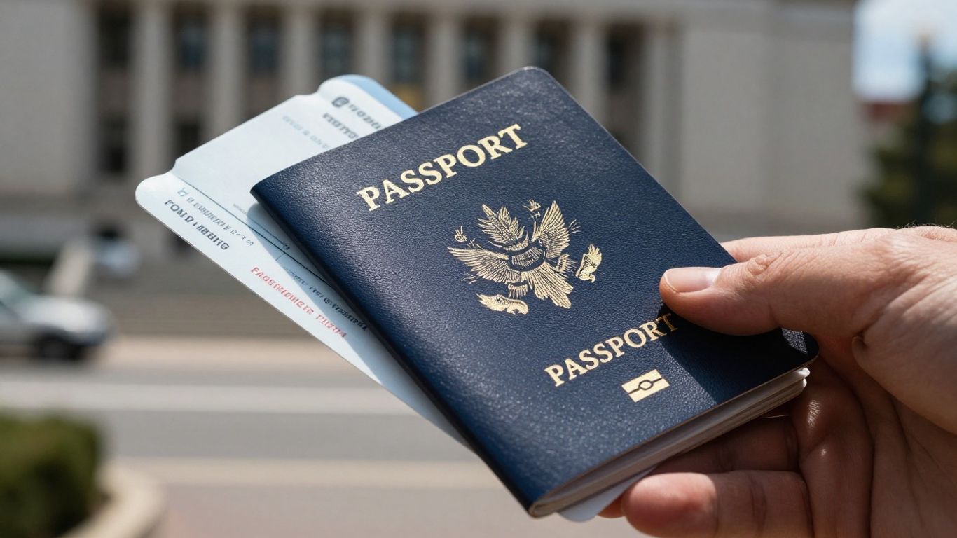 Immigration bond documents and travel papers.