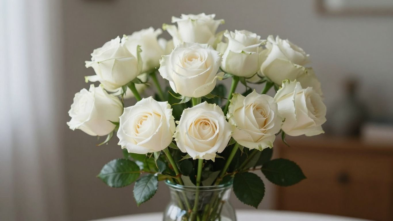 Close-up of elegant white roses