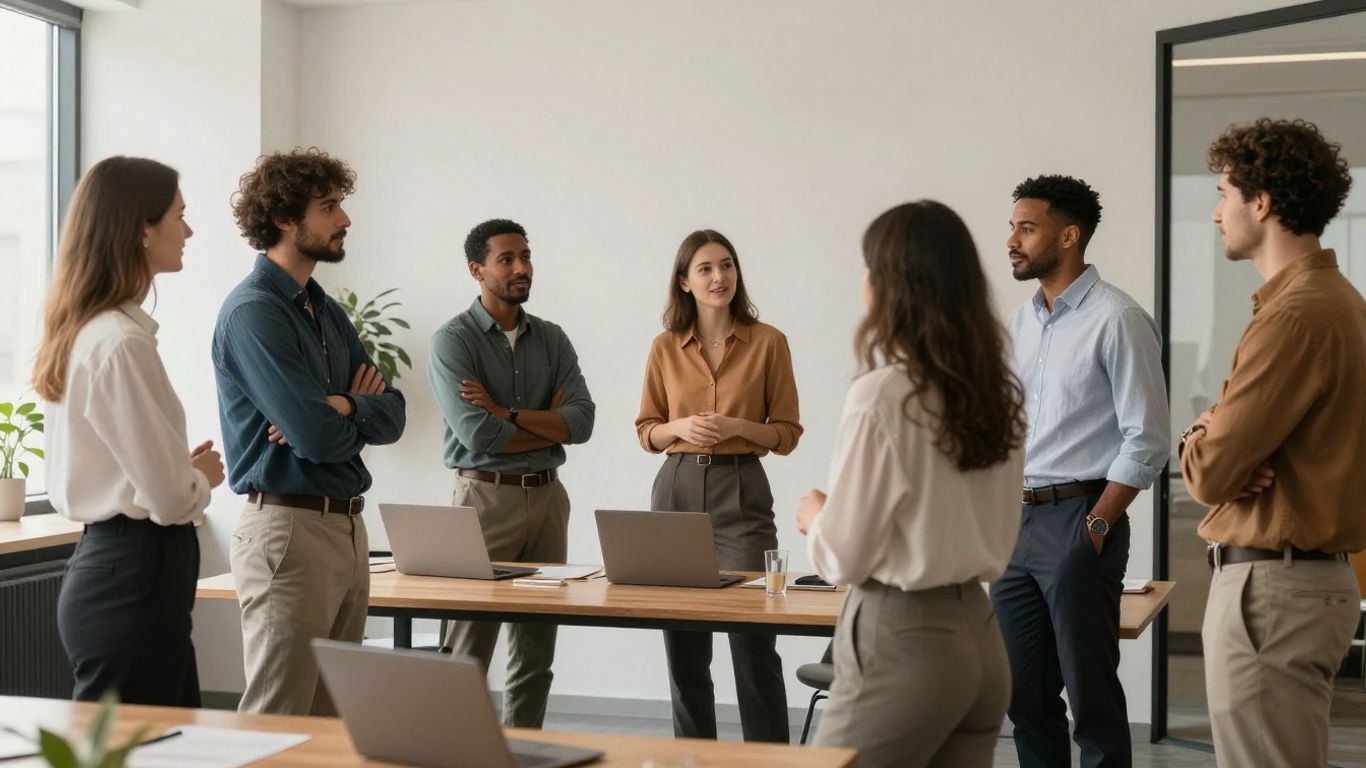 Seminar event with diverse leaders