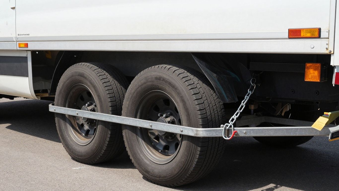 Car hitched to trailer, ready for towing.