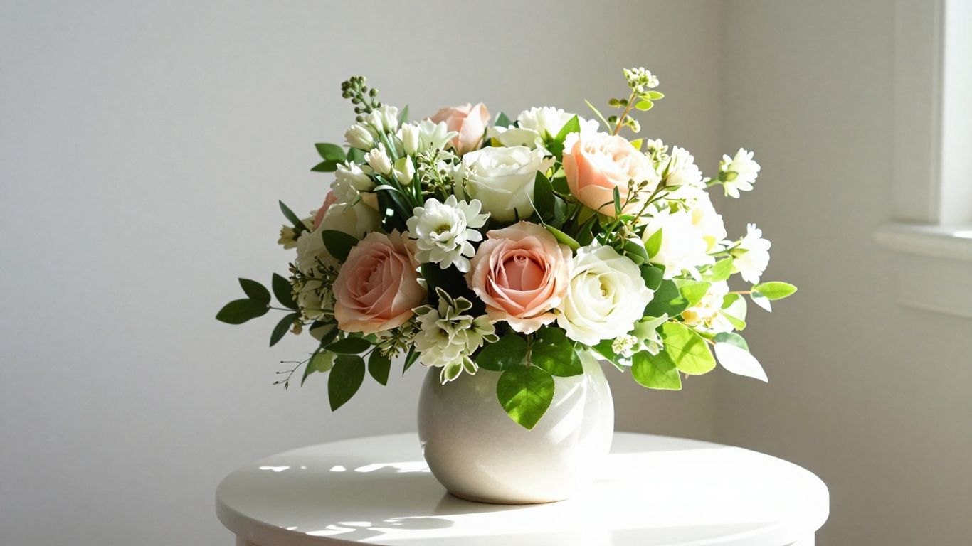 A vibrant bouquet on a bright sunlit table