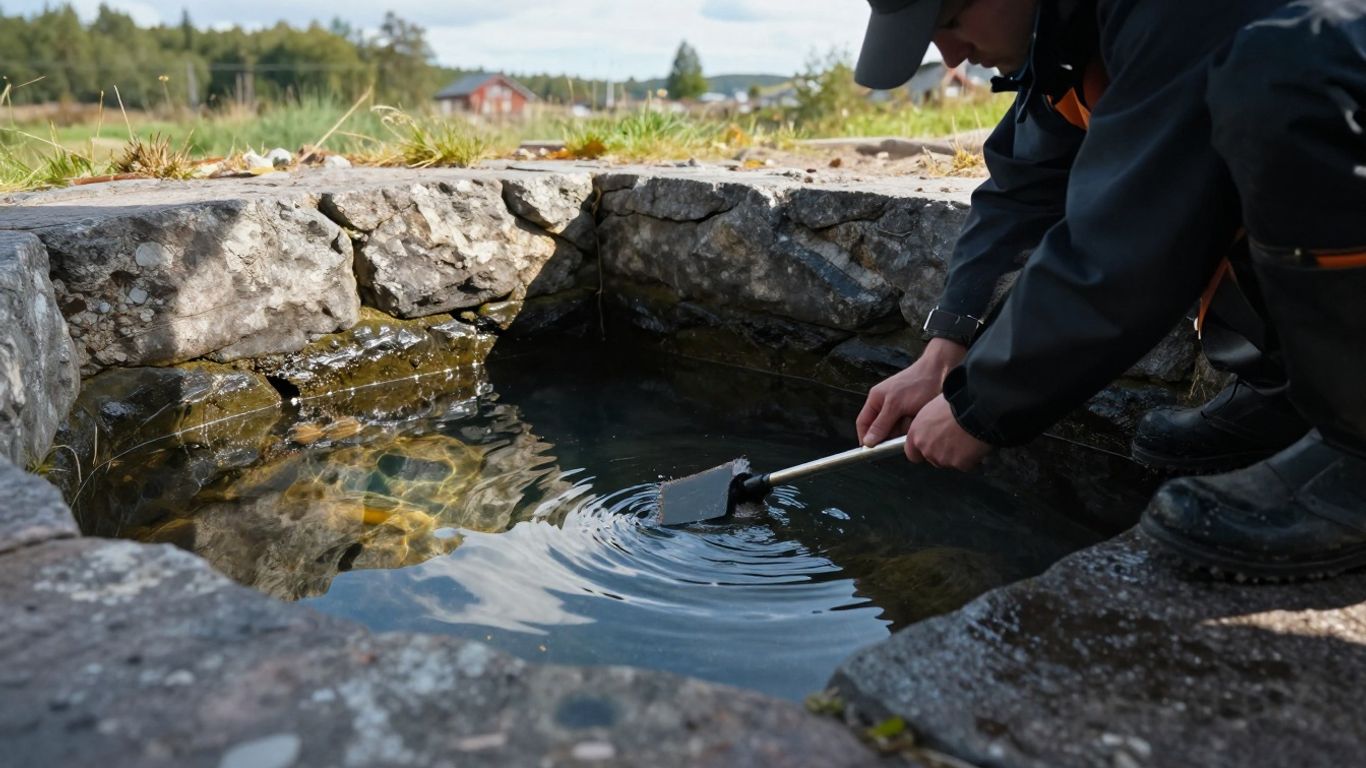 Rengöring av grävd brunn i Bohuslän