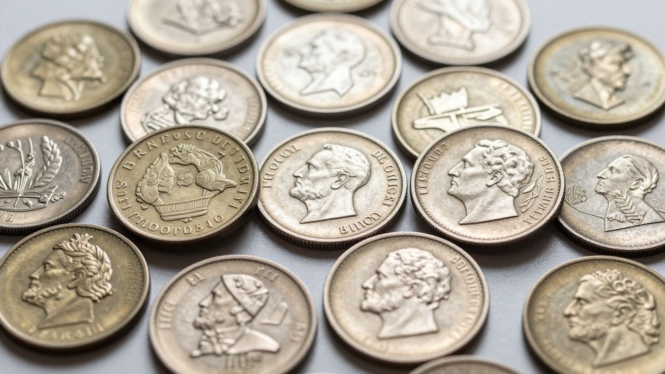 Collection of diverse world coins