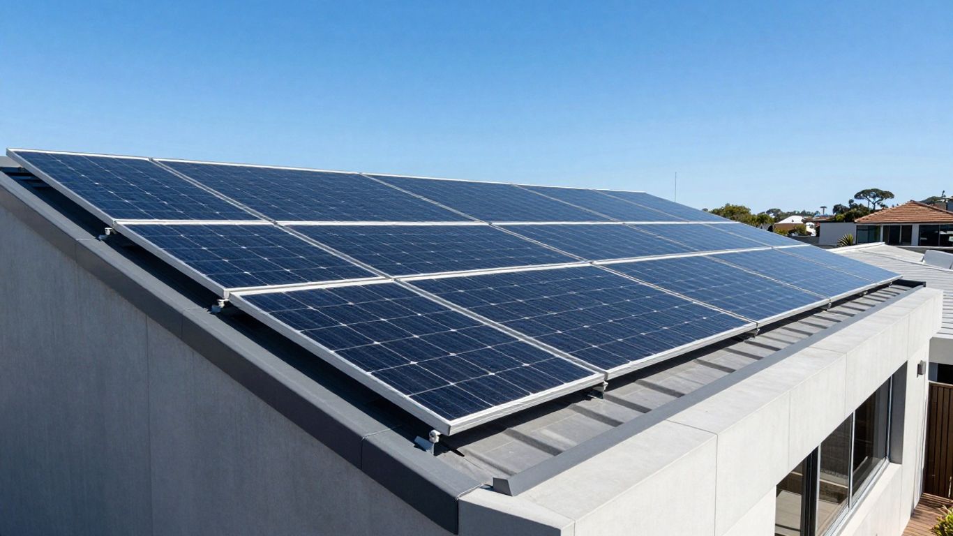 Solar panels on a roof