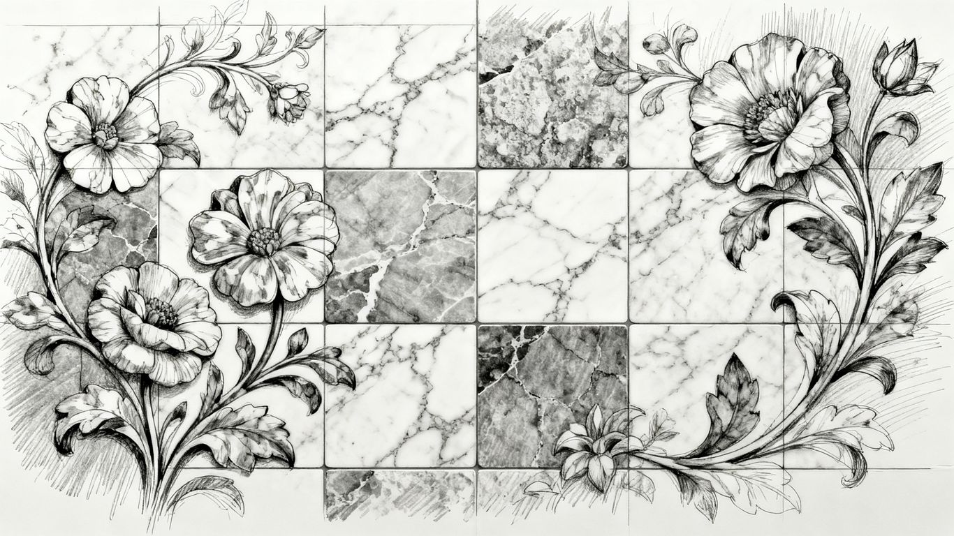 Intricate marble mosaic patterns for interiors