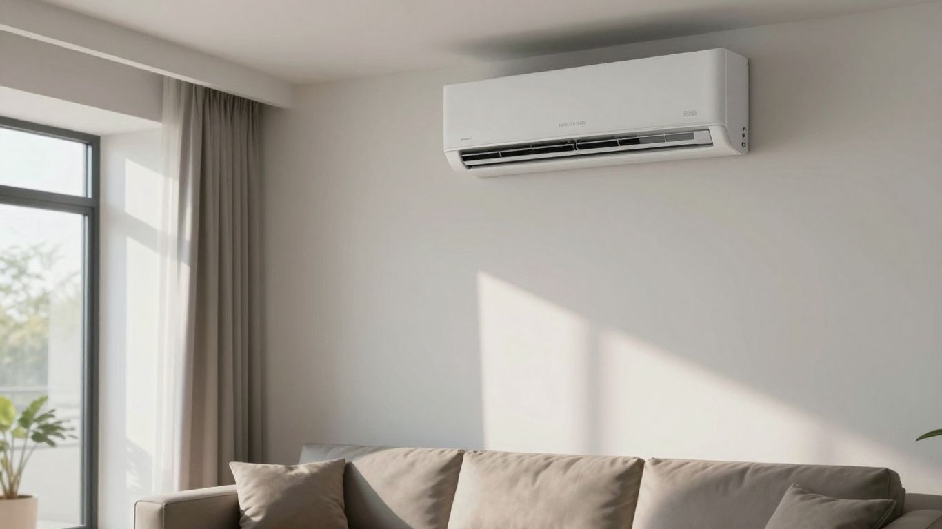 Climatisation intérieure sans unité extérieure visible.