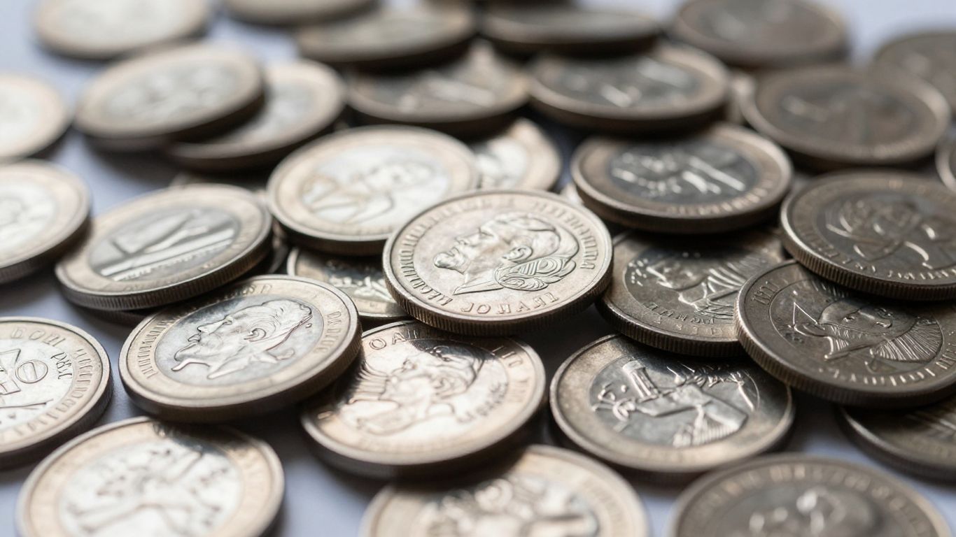 Pièces et lingots d'argent, investissement métal précieux.