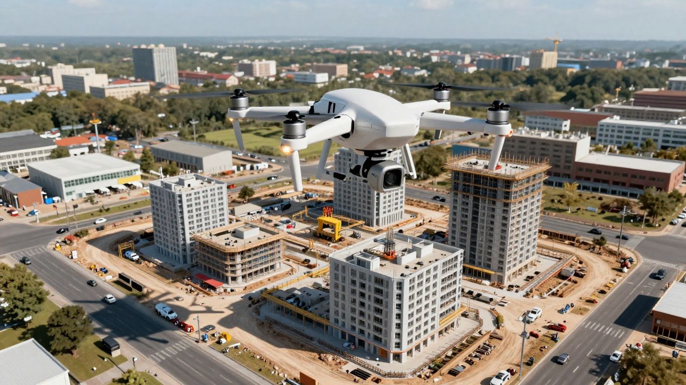Drone digital twin construction site visualization