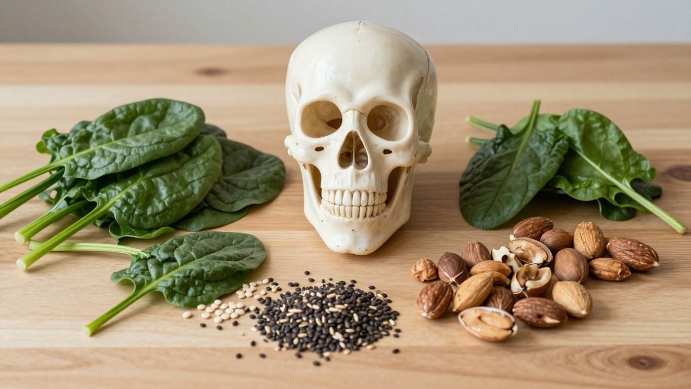Human skeleton focusing on nutrition