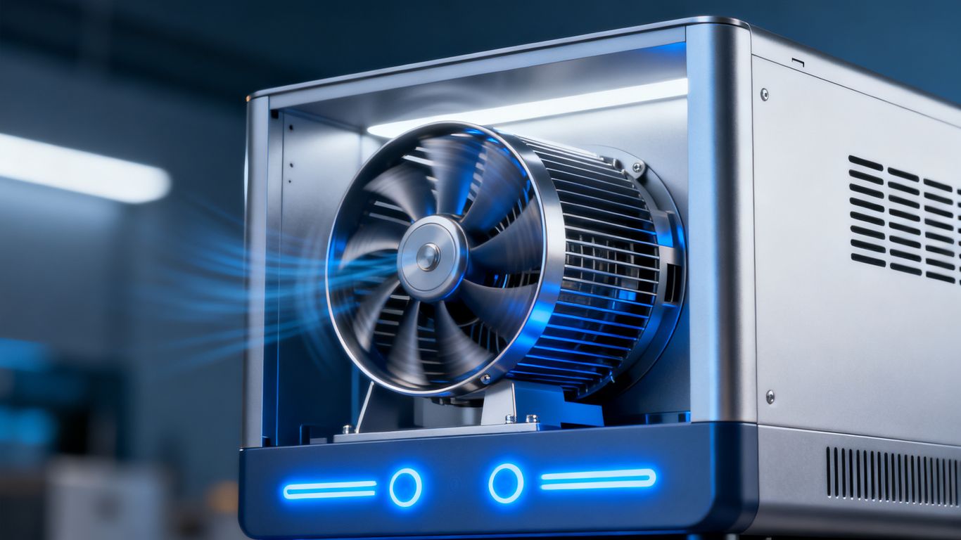 Powerful centrifugal fan mechanism