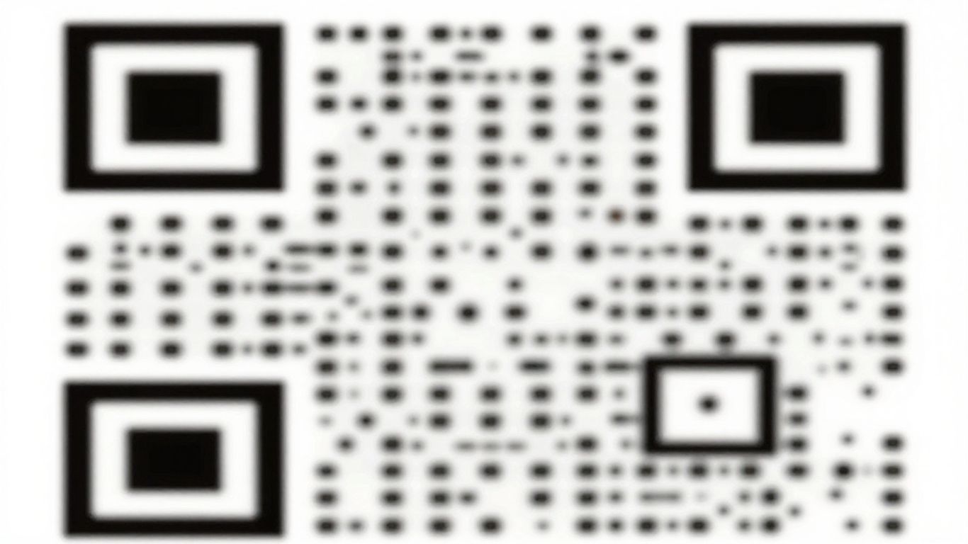 Close-up of a QR code pattern.
